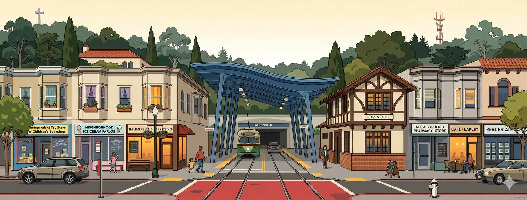 Sunset, Golden Gate Park and West Portal